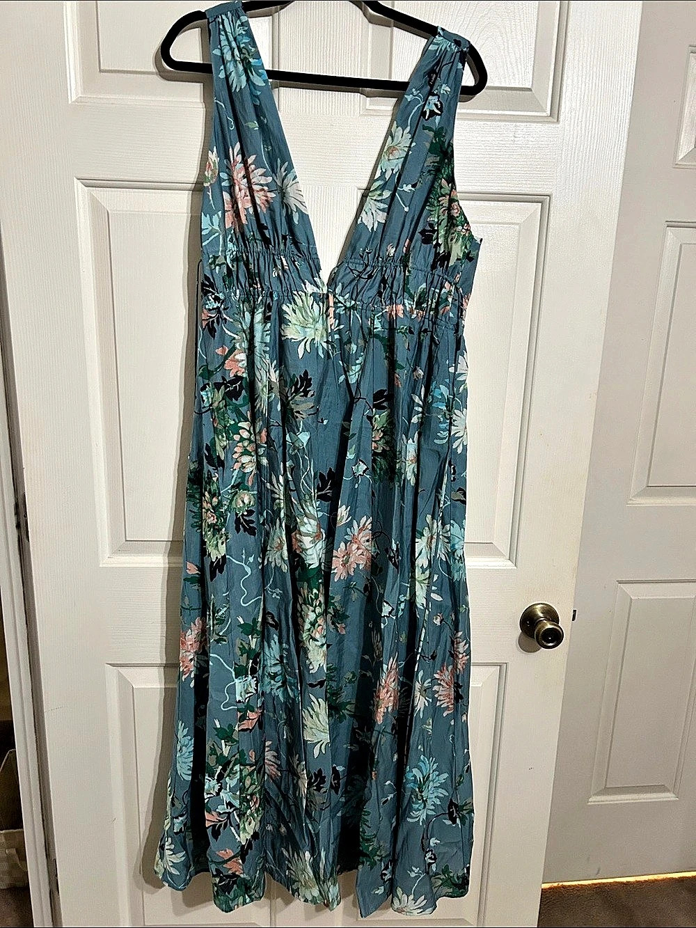 Floral Maxi Dress in Blue Like New